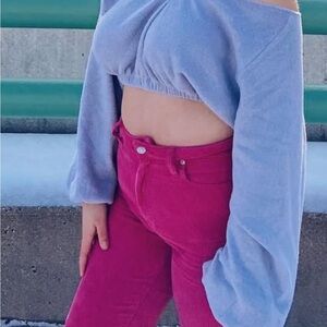 Urban pink mom high-rise pants